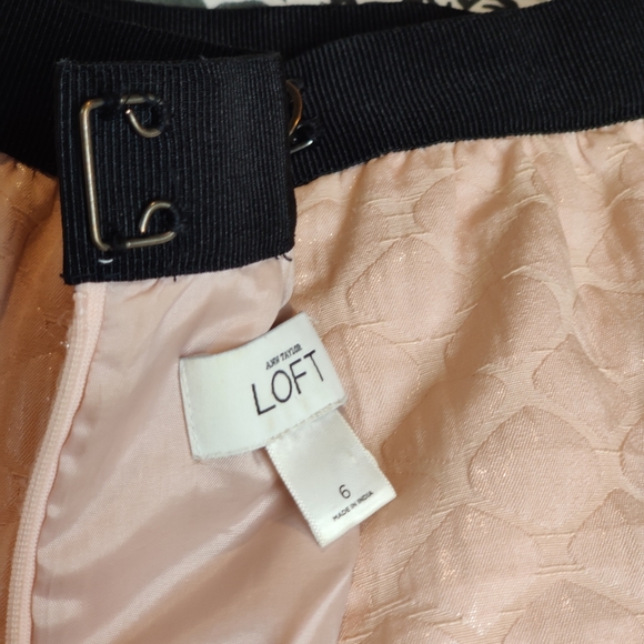 Ann Taylor Loft Pale Pink Embossed Skirt Size 6 - Picture 3 of 14